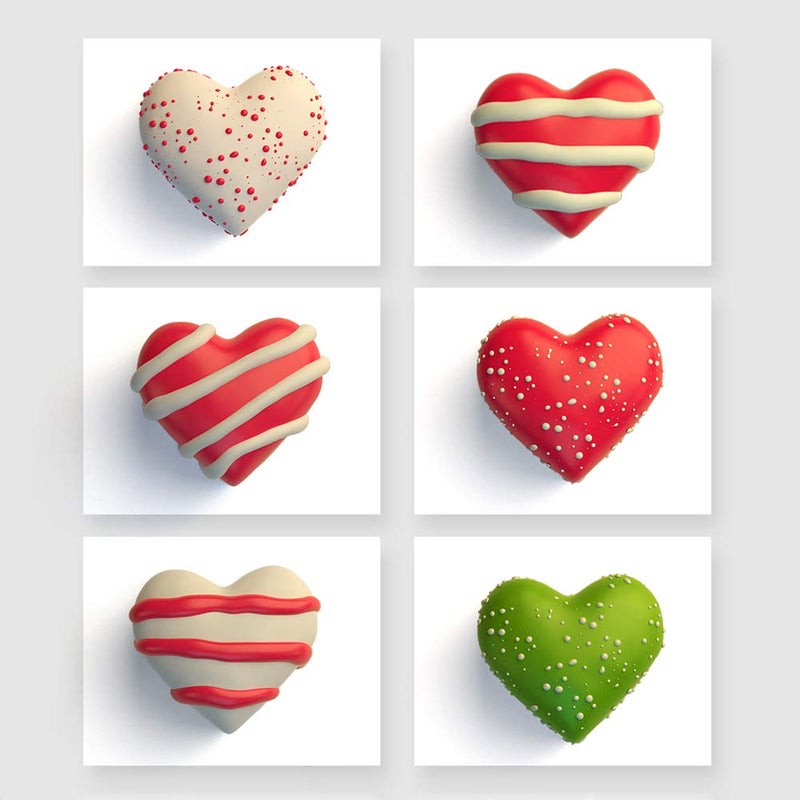 HANZE 3 Pack Candy Chocolate Molds, Silicone Ice Cube Moulds, DIY Mold Use for Cake Jelly Gummy Pudding and Ice Cube Tray Including Hearts Stars Squares Round Mini Muffin Pan - Image 3